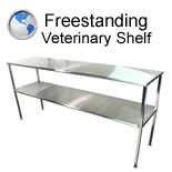 Free Standing Veterinary Shelf