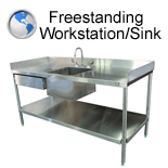 Freestanding Workstation Sink